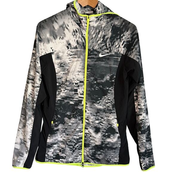 Nike Running Trail Kiger Jacket Women’s Small Full Zip Gray Camo 651609-01 - Picture 1 of 9